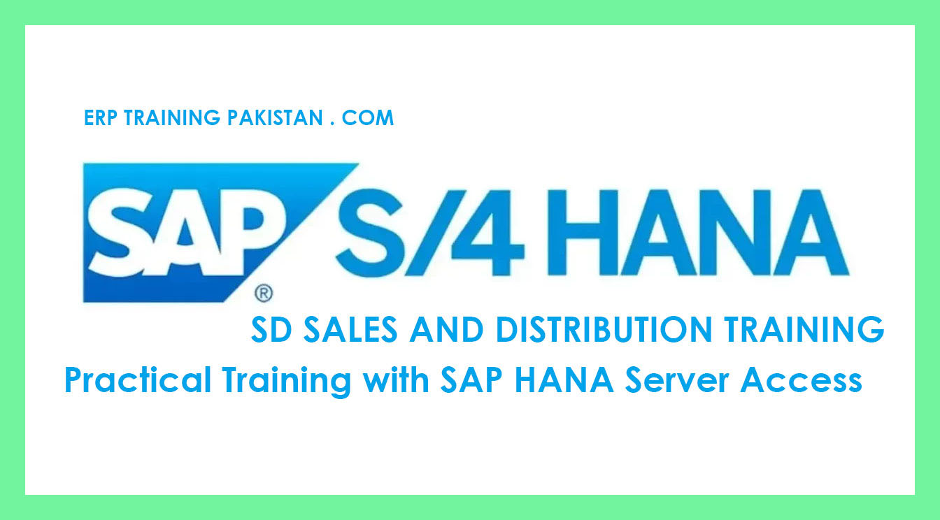 SAP S4 HANA SD SALES AND DISTRIBUTION TRAINING